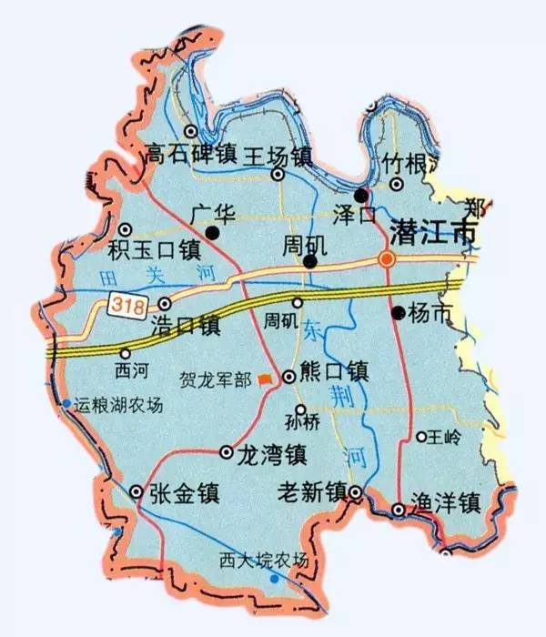 潜江市地图